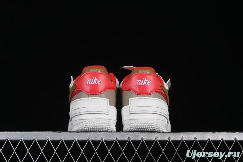 Nike Air Force 1 Shadow Lightweight Elevated Low-Top Casual Sneakers - HQ3400-030