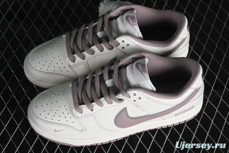 Nike Supreme SB Dunk Low Custom High-End Casual Skateboarding Shoes with Light Pink Colorway - RM2308-331