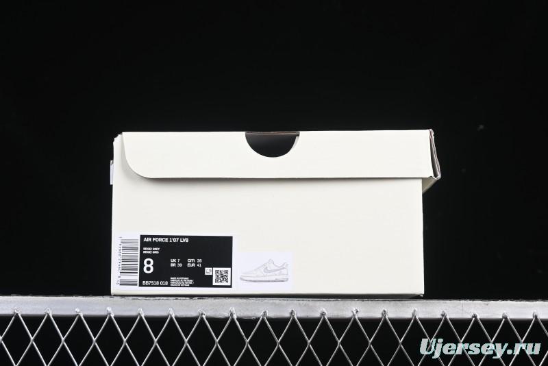 Nike Air Force 1 '07 Low UN Collaboration Pigskin Grey Stitch Low-Top Casual Sneakers - BB7518-018