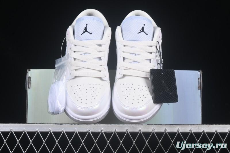 Nike Air Jordan 1 Low "Year of the Snake 2025" Retro Basketball Shoes with Pearl Iridescent Finish - HF4080-001