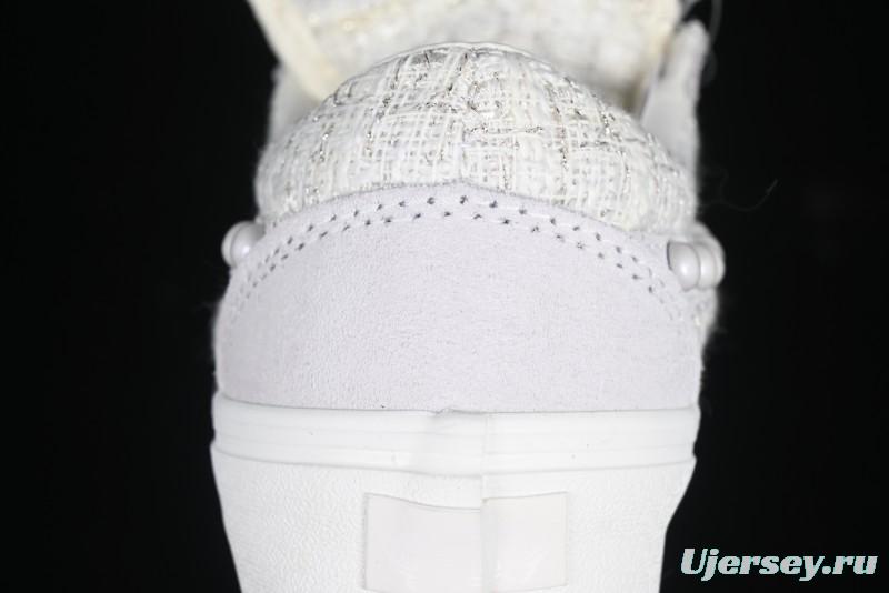 Vans Skool Ext Pearl White Low-Top Casual Skate Shoes - VN000EEMQC5