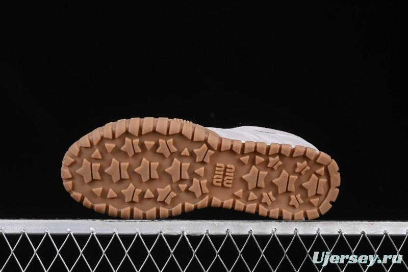 Miu Miu Suede Round Toe Lace-Up Low Top Women's Casual Shoes - 99D4