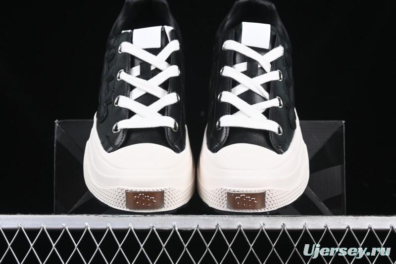 Shoot Brand Replay Black Plum Retro Comfort Leather Anti-Slip Platform Low-Top Casual Sneakers - AJD4