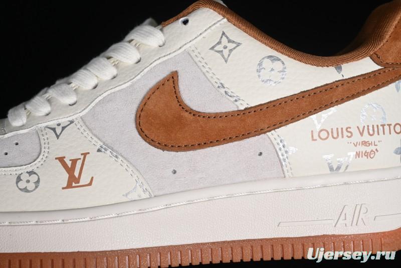 Nike Air Force 1 '07 Low LV Collaboration - Beige Brown Pigskin Casual Shoes CV1724-112