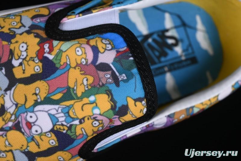 Vans Slip-on Pro Simpson Family All Over Print Low Top Skate Shoes - VN0A3WMD1TJ