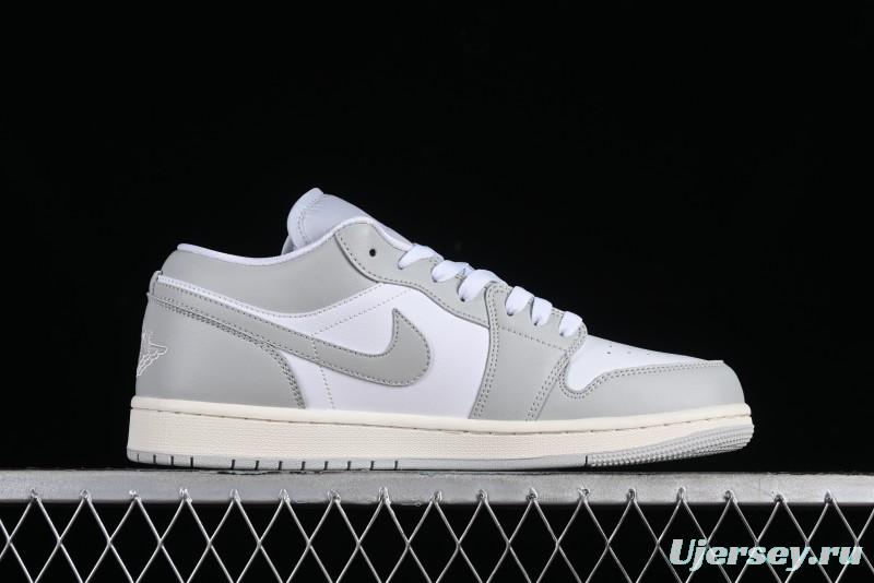 Nike Air Jordan 1 Low AJ1 White Grey Low-Top Lifestyle Basketball Shoes - DC0774-103