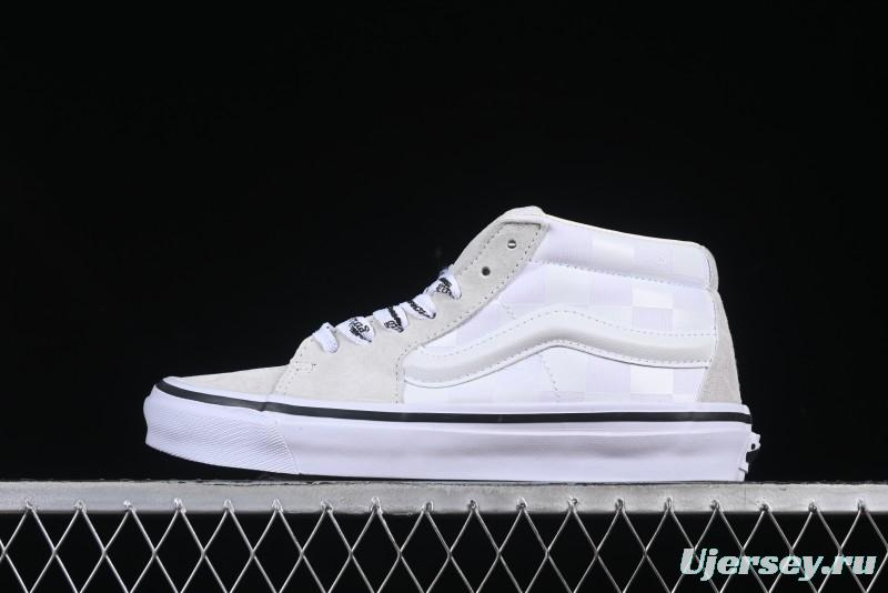 Vans HommeGirls x Sk8-Mid Fashion Casual Mid-Top Suede Skate Shoes with Bold Side Stripes - VN000NBN2VZ