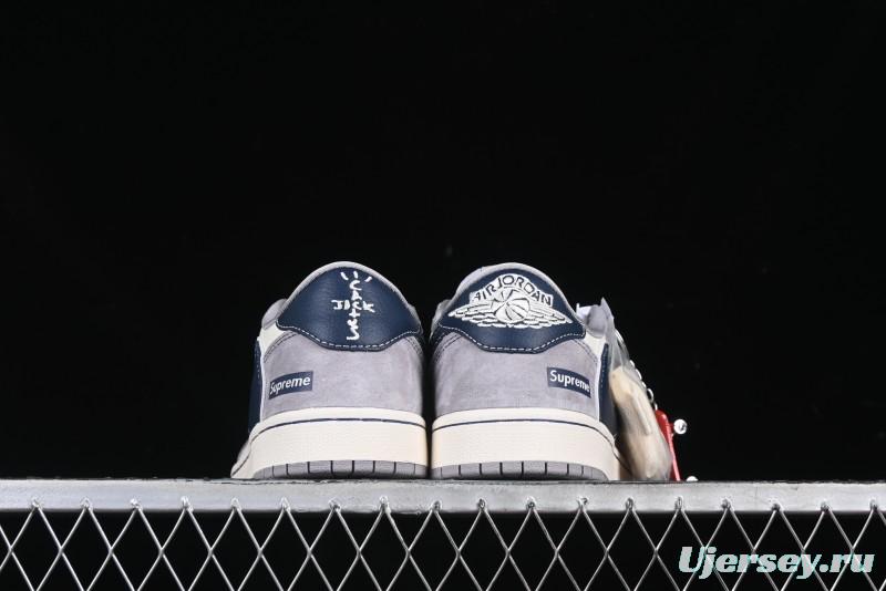 Nike Travis Scott x Fragment Design x Air Jordan 1 Low OG SP AJ1 Supreme Collaboration Sneakers - DM9288-006