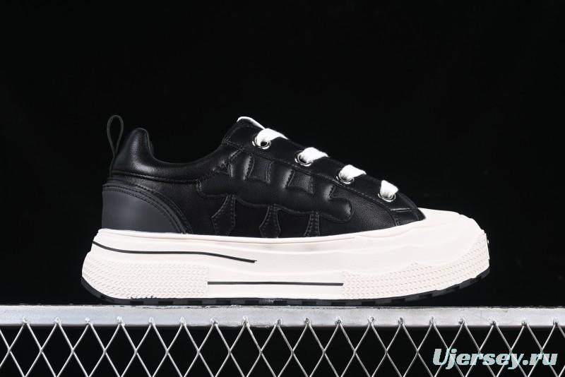 Shoot Brand Replay Black Plum Retro Comfort Leather Anti-Slip Platform Low-Top Casual Sneakers - AJD4