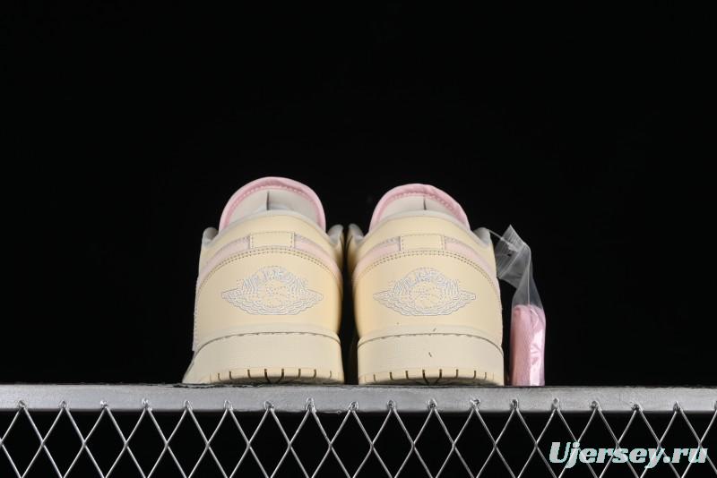 Nike Air Jordan 1 Low AJ1 Khaki Pink Low-Top Lifestyle Basketball Shoes - FQ1925-100