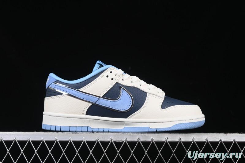 Nike SB Dunk Low Lightning Collaboration - Light Blue Swoosh Anniversary Custom Low-Top Casual Skate Shoes - LW1818-107