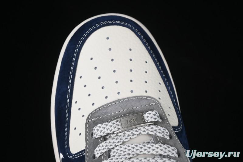 Nike Air Force 1 '07 Low The North Face Collaboration Beige Grey Navy Swoosh Casual Sneakers - XZ6188-975