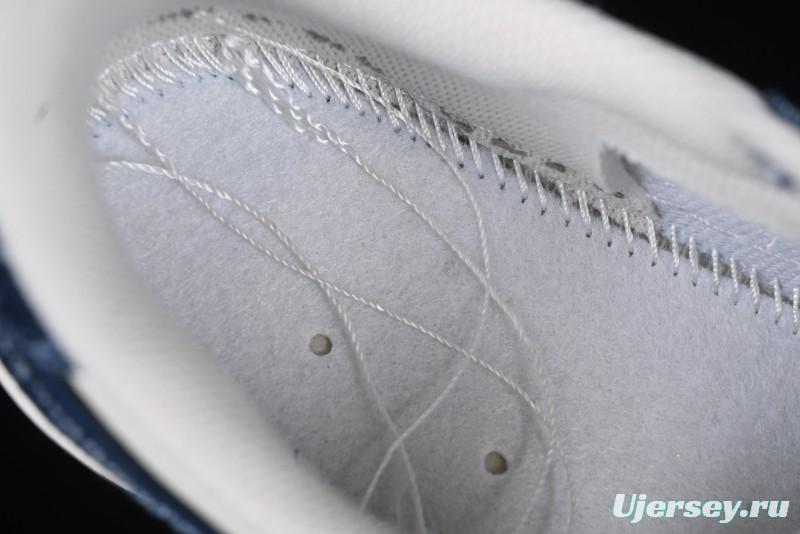 Nike Travis Scott x Fragment Design x Air Jordan 1 Low OG SP AJ1 MLB Collaboration White Blue Denim Low-top Casual Sneakers - DM7866-051