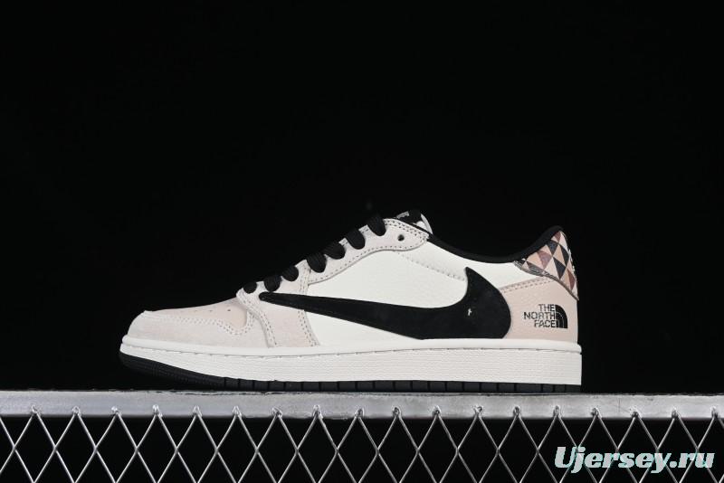 Nike Travis Scott x Fragment Design x Air Jordan 1 Low OG SP AJ1 Low Top Casual Sneakers - DM7866-102