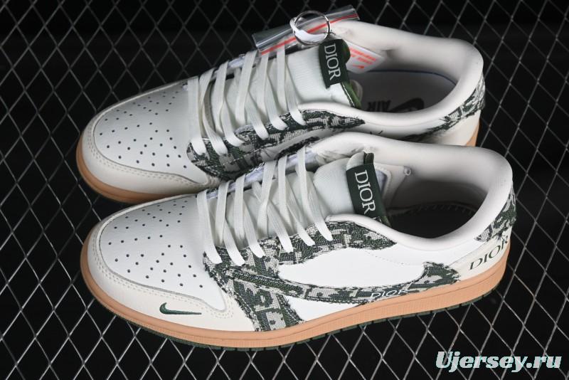 Nike Travis Scott x Fragment Design x Air Jordan 1 Low OG SP Casual Sneakers - XS2024-010