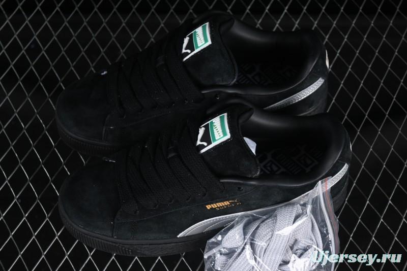 PUMA Suede XL Classic Men's Sneakers - Black with Metallic Silver Accents