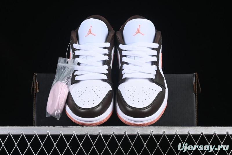 Nike Air Jordan 1 Low AJ1 Mocha Pink Casual Lifestyle Sneakers - DC0774-182