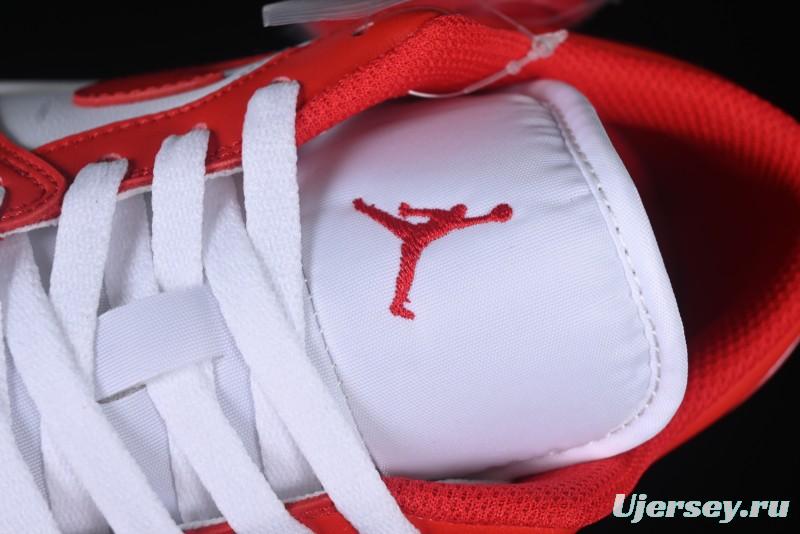 Nike Air Jordan 1 Low AJ1 White Red Casual Sneakers - 553558-166