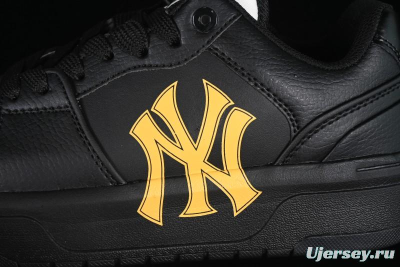 NY Yankees Black & Yellow Sneakers - Bold Logo Streetwear Shoes