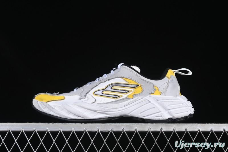 Balenciaga Monday Calf Leather Round Toe Lace-Up Low-Top Casual Shoes - WDWTS1971