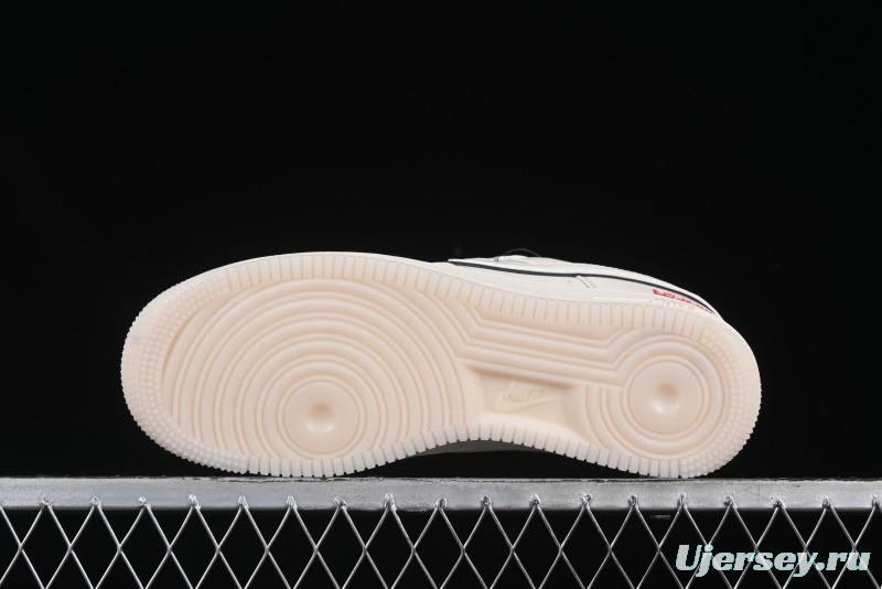 Nike Air Force 1 '07 Low Supreme Collaboration Off-White Crystal Custom Casual Sneakers - XZ6188-715