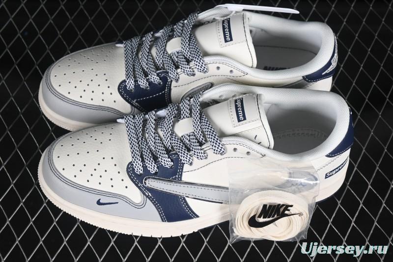 Supreme x Nike Low-Top Sneaker - Navy & White Edition