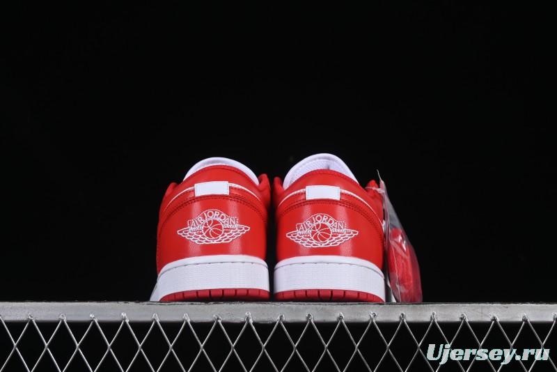 Nike Air Jordan 1 Low AJ1 White Red Casual Sneakers - 553558-166