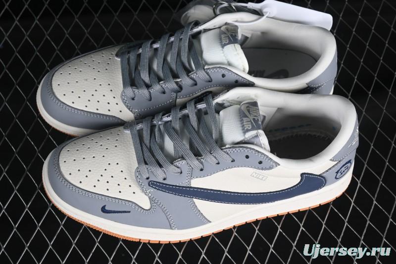 Nike Travis Scott x Fragment Design x Air Jordan 1 Low OG SP AJ1 Retro Sneakers - LD2025-005