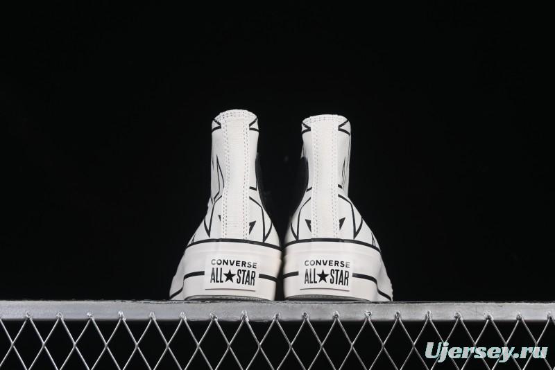 Converse Chuck 70 High Top Sneakers with Star Patch and Thick Sole - 581672C