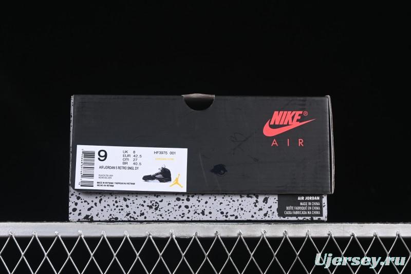 Nike Air Jordan 5 Retro Black "Metallic Reimagined" Basketball Shoes - HF3975-001