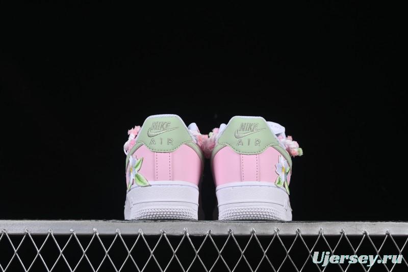 Nike Air Force 1'07 Low Casual Sneakers with Cherry Blossom Design - VV1999-013