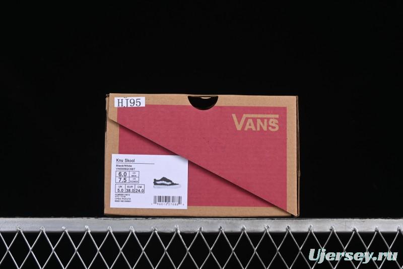 Vans Old Skool Distressed Black Canvas Sneakers with Orange Accents