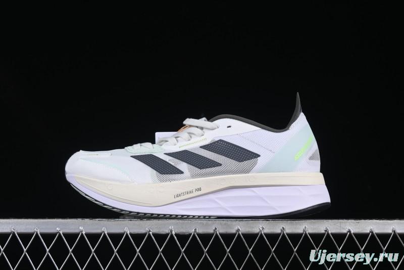 Adidas Lightstrike Pro Running Shoes - White/Black Neon Edition