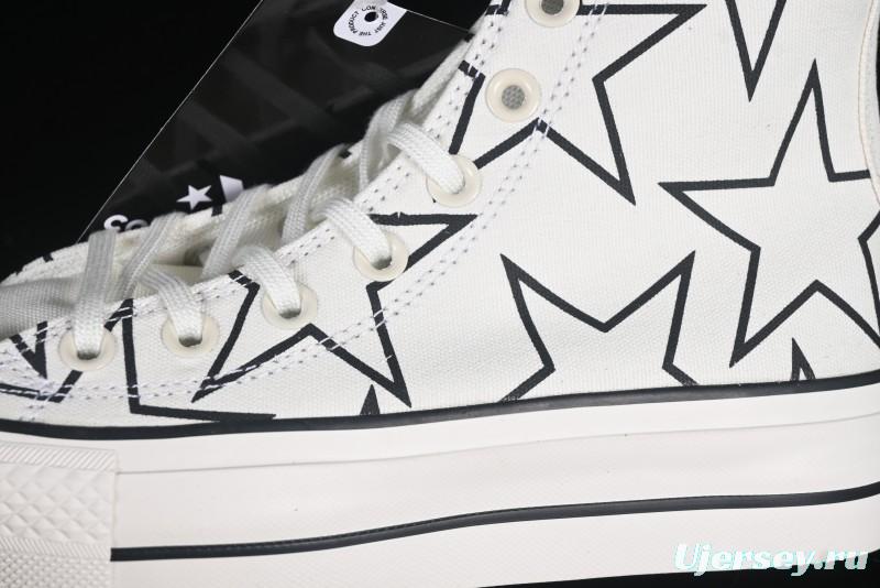Converse Chuck 70 High Top Sneakers with Star Patch and Thick Sole - 581672C