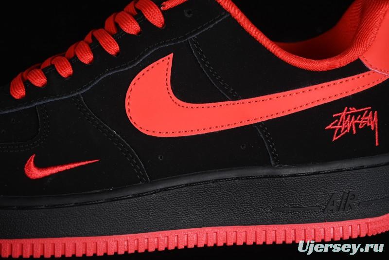 Nike Air Force 1'07 Low Stussy Collaboration Passion Orange Low-Top Casual Sneakers - DF0188-044