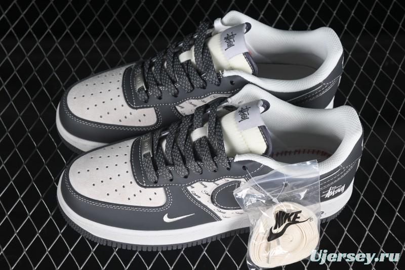 Nike Air Force 1'07 Low Stussy Collaboration Star Dust Grey Low-Top Casual Sneakers - XZ6188-229