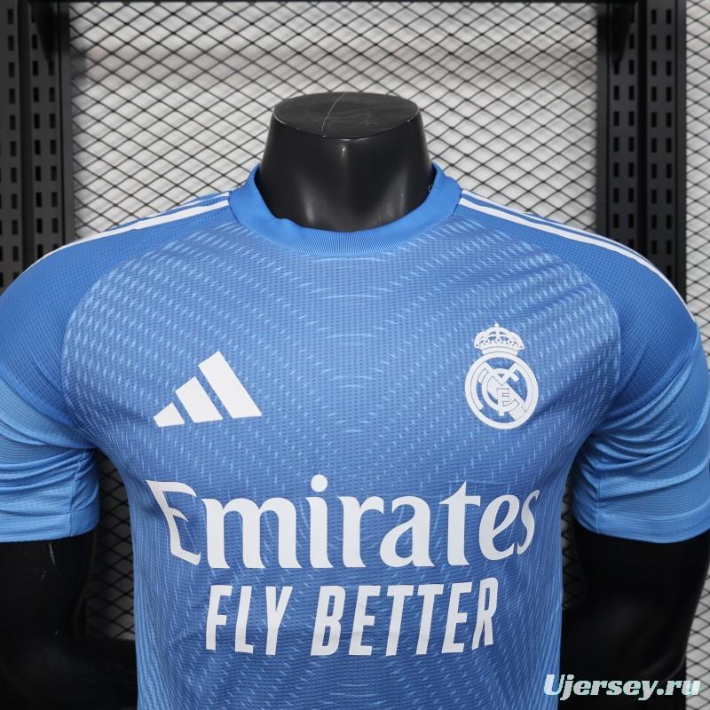 Player Version 25/26 Real Madrid Blue Goalkeeper Jersey