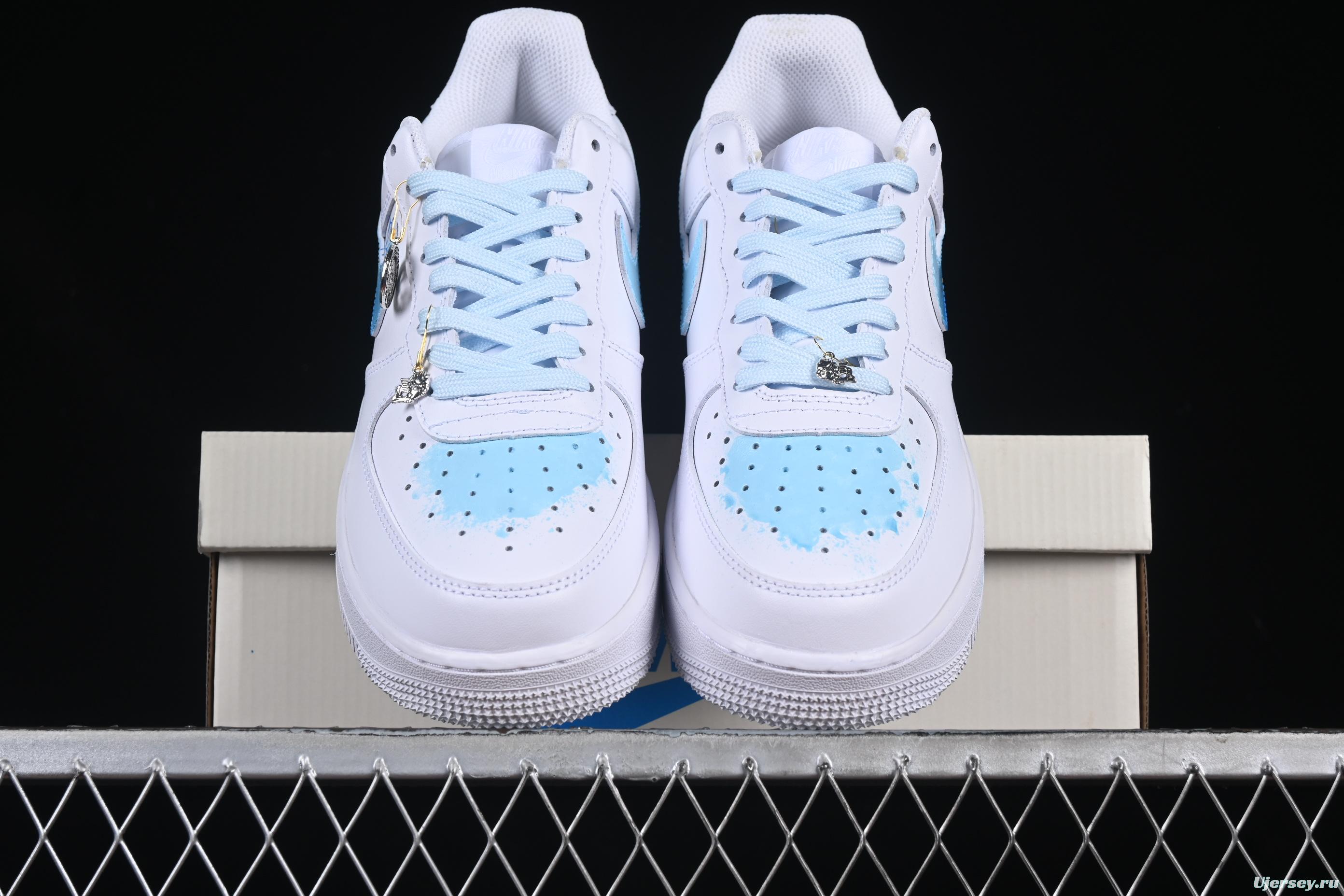 Nike Air Force 1'07 Low Custom Leather Casual Sneakers with Full-Length Air Cushion - LT0602-002