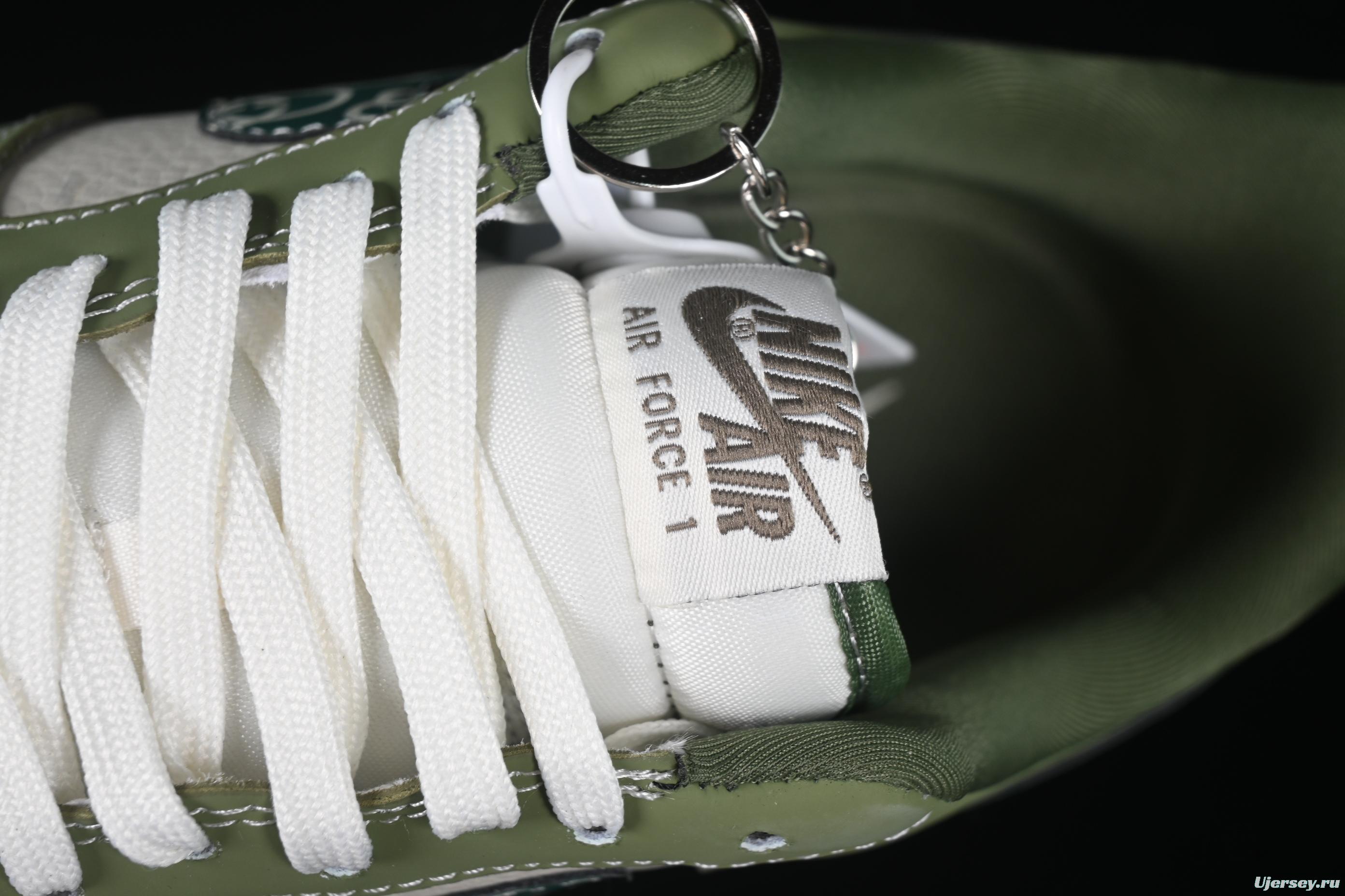 Nike Air Force 1'07 Low Gucci Collaboration Green Paisley Swoosh Casual Sneakers - KK1988-063