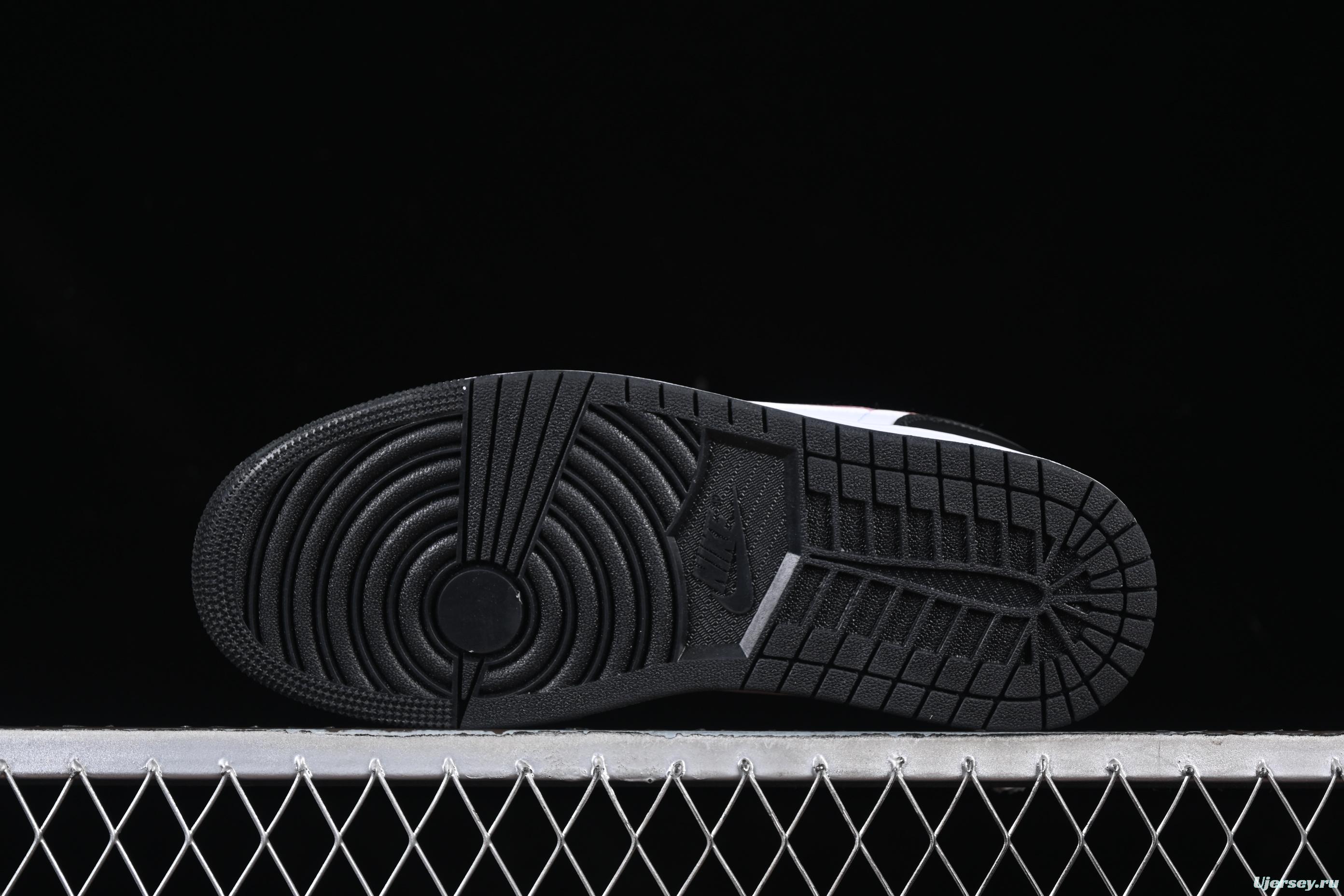 Nike Air Jordan 1 Low AJ1 Casual Sneakers in Black White Pink - 553558-165