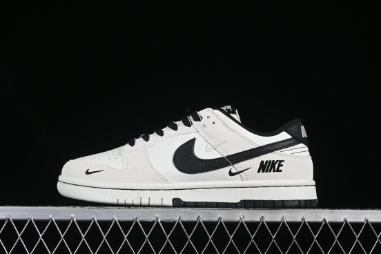 Nike SB Dunk Low Collaboration Triple Swoosh Beige Black Low-Top Casual Skate Shoes - SC9207-400