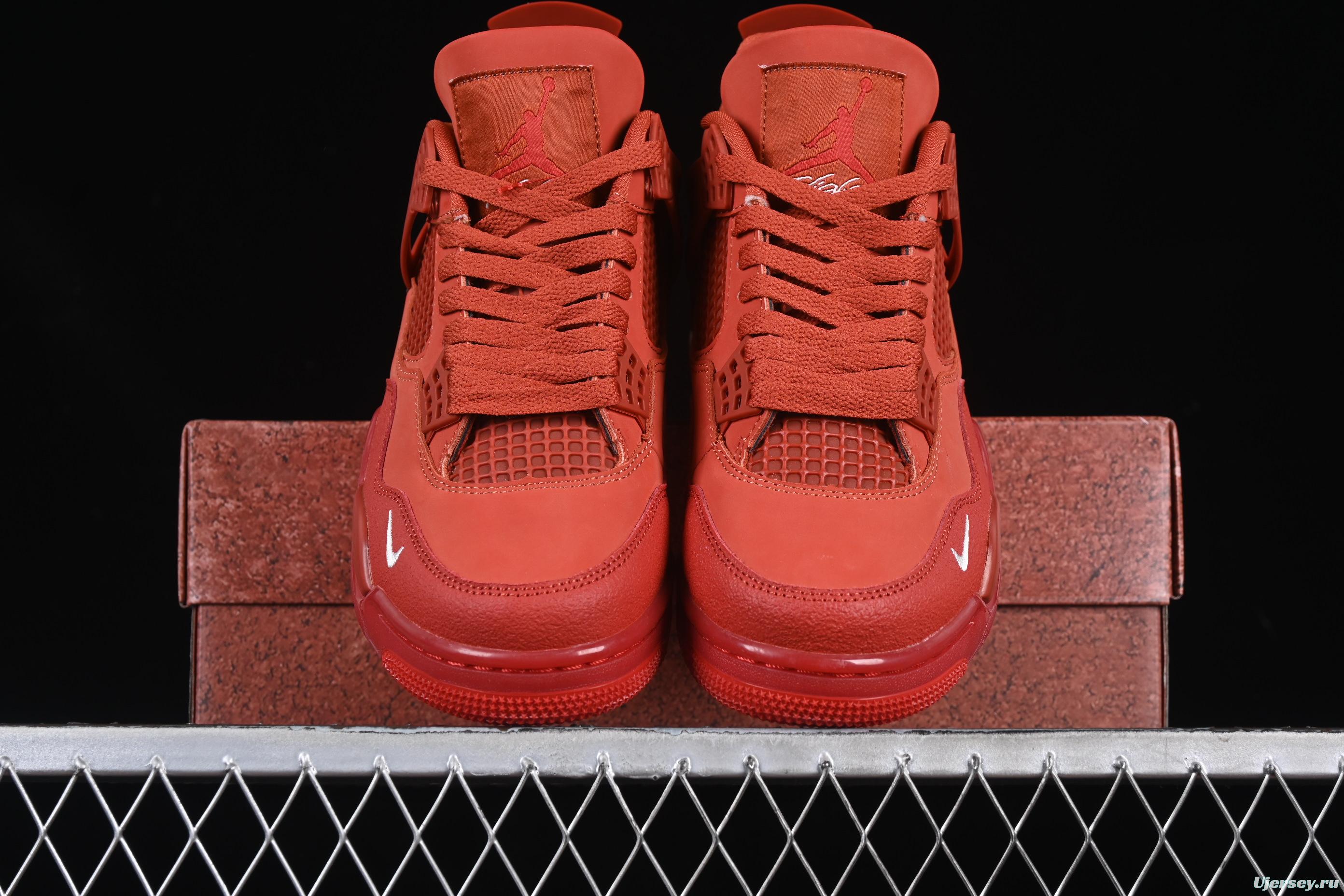 Nike Nigel Sylvester x Air Jordan 4 OG "Brick By Brick" Retro Basketball Shoes - HF4340-800