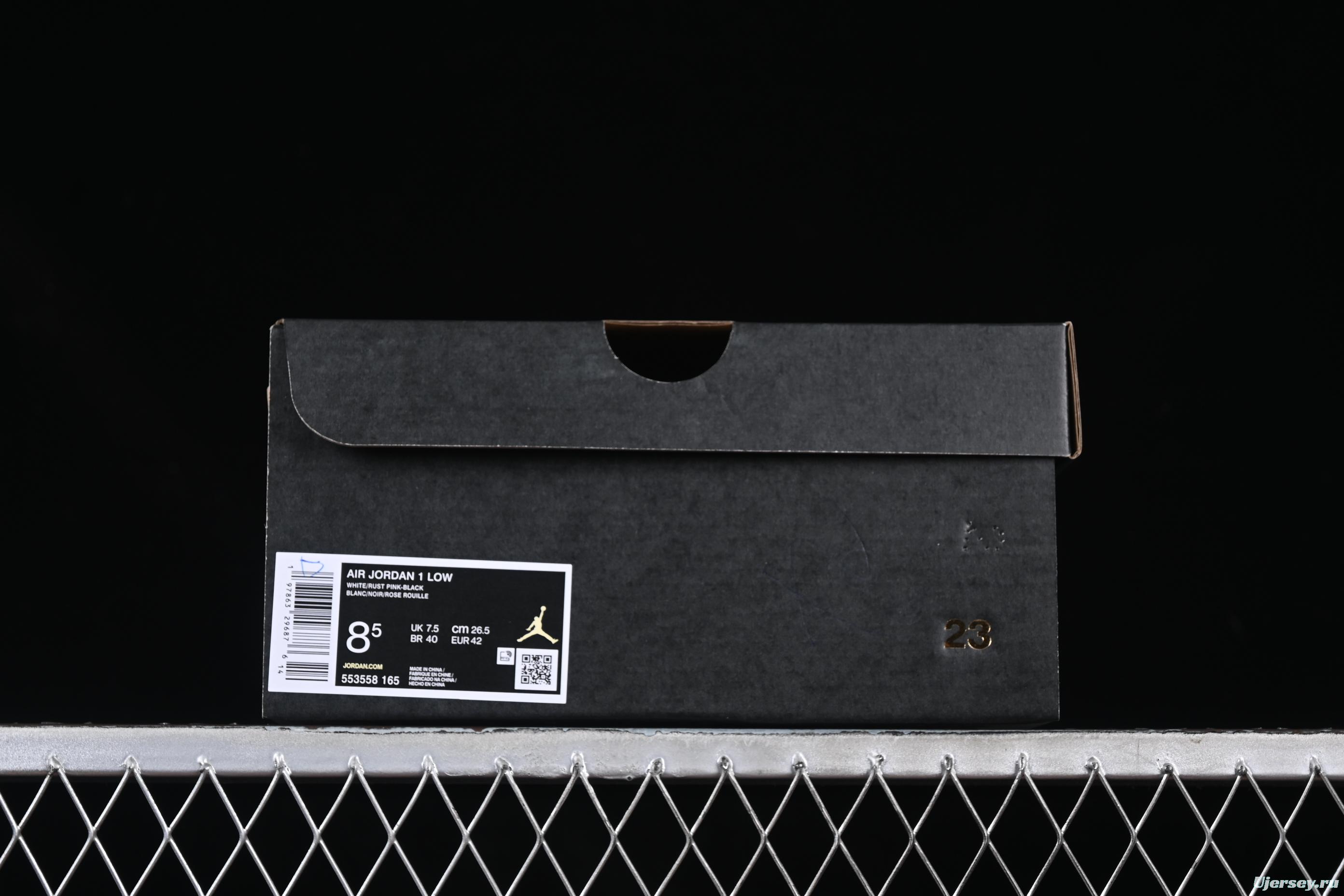 Nike Air Jordan 1 Low AJ1 Casual Sneakers in Black White Pink - 553558-165