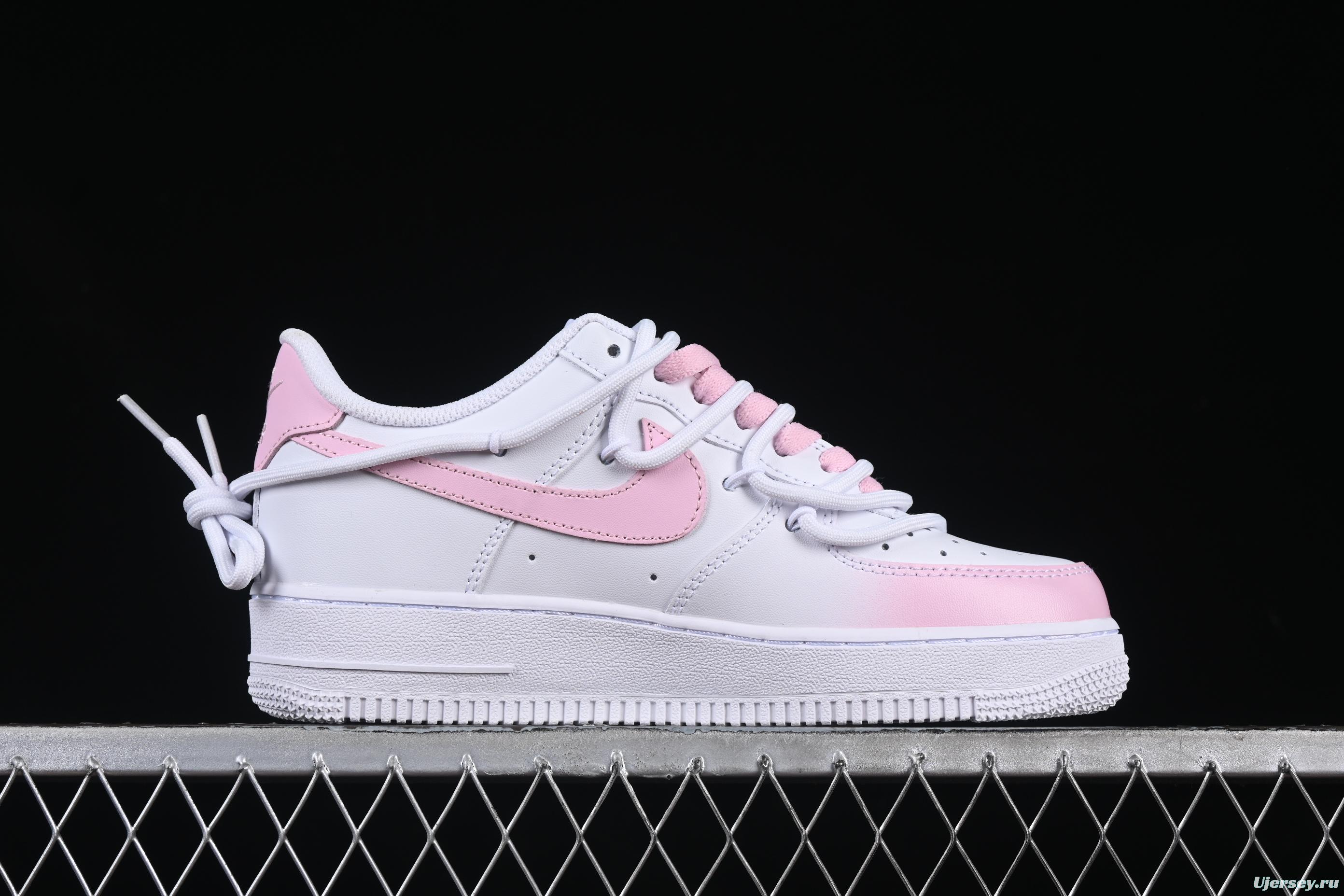 Nike Air Force 1'07 Low Casual Sneakers with Custom Leather & Full-Length Air Cushion - CQ2288-802