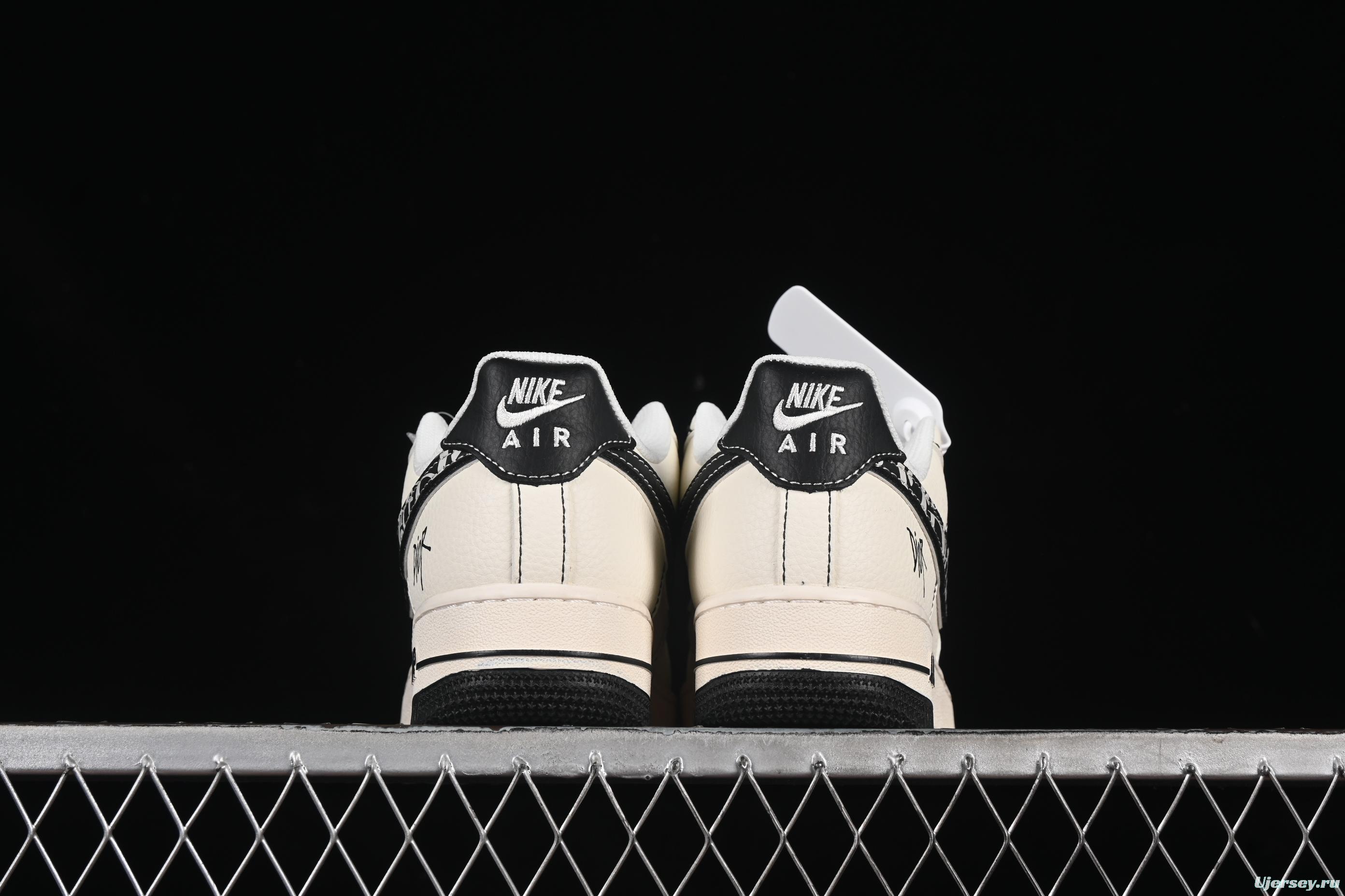 Nike Air Force 1 '07 Low Dior Collaboration Two-Tone Dior Swoosh Casual Sneakers - XS1958-544