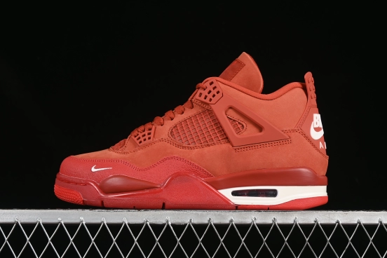 Nike Nigel Sylvester x Air Jordan 4 Retro OG "Brick By Brick" High-Top Sneakers with Suede and Leather Details - HF4340-800