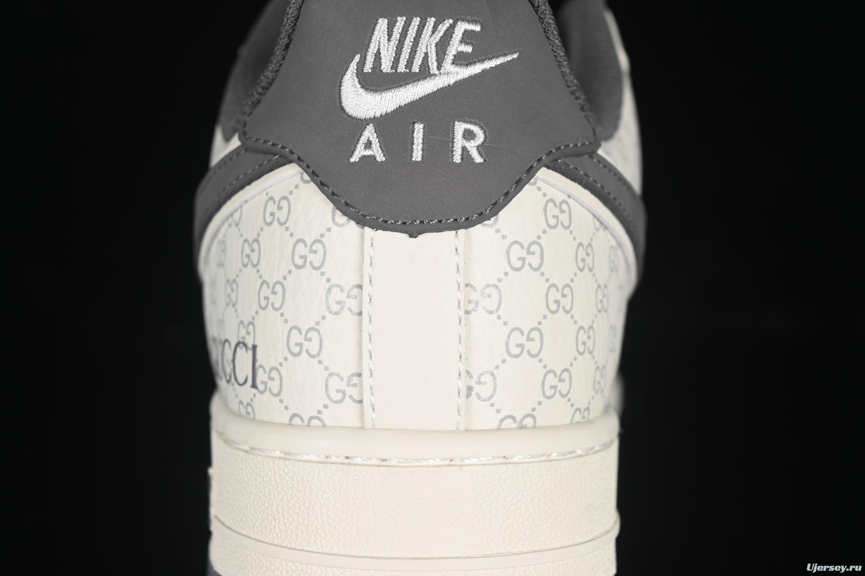 Nike Air Force 1 '07 Low Gucci Collaboration Classic Grey Pattern Casual Sneakers - CS5288-003