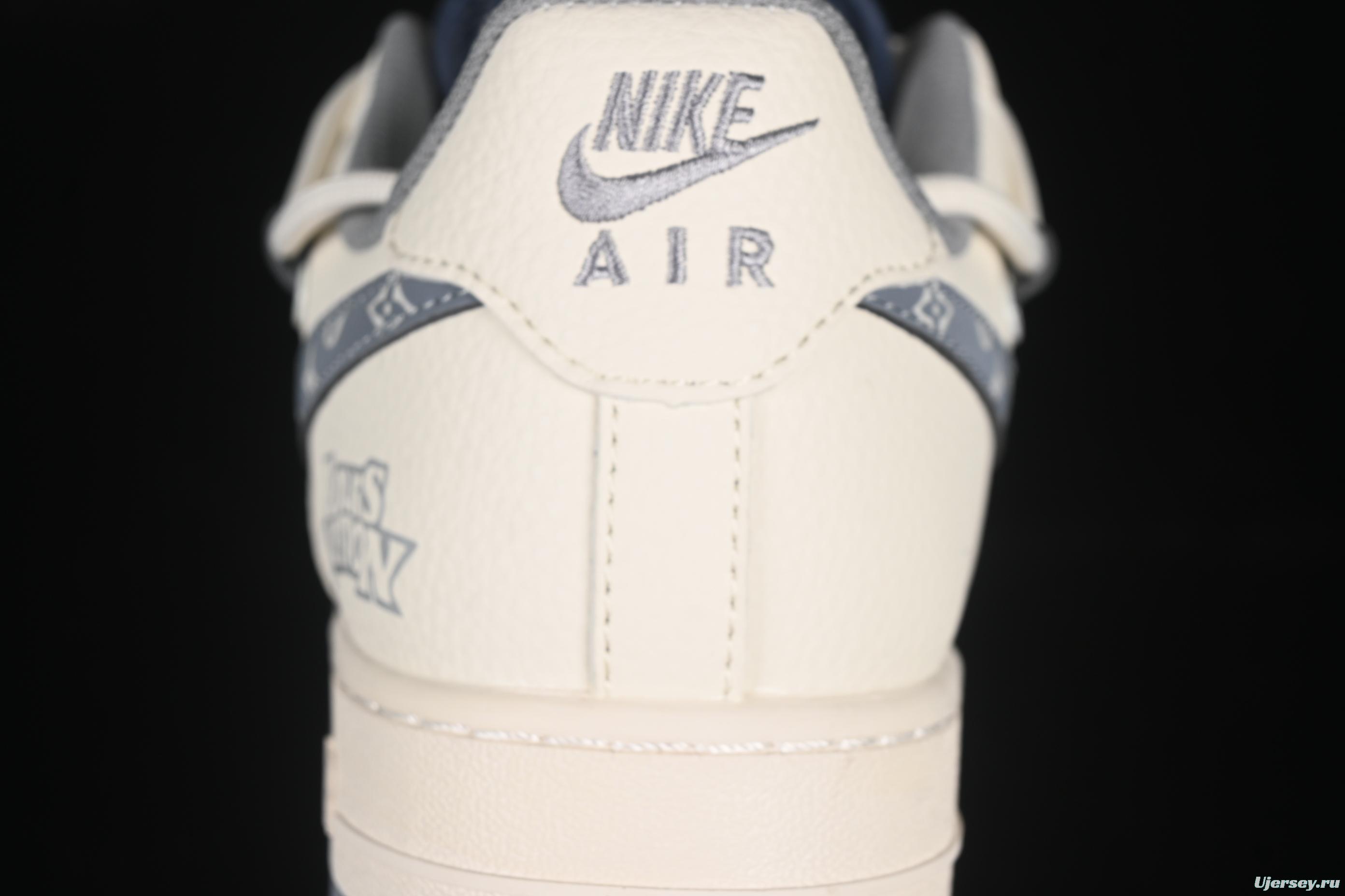Nike Air Force 1'07 Low LV Collaboration Grey Pattern Drawstring Casual Sneakers - DM6868-065