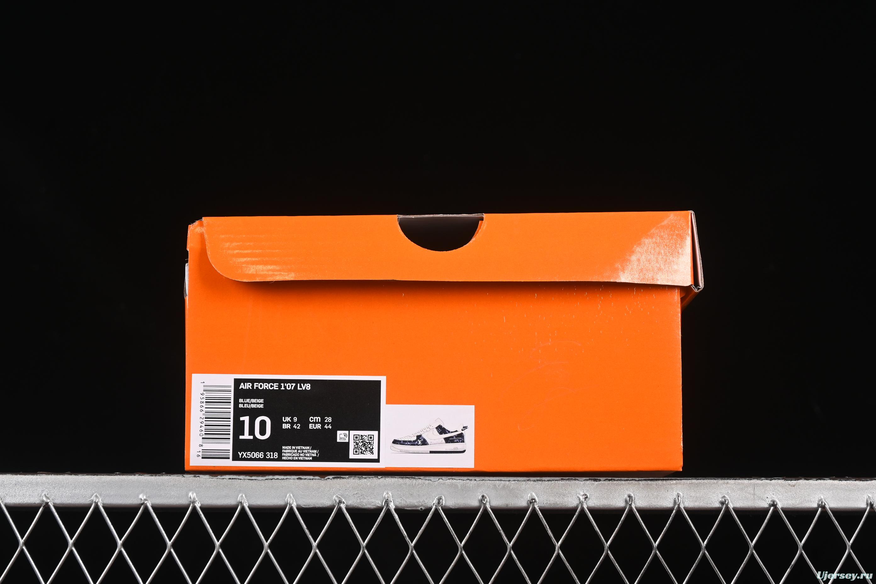 Nike Air Force 1 '07 Low LV Collaboration Dual-Tone Denim Casual Sneakers - YX5066-318