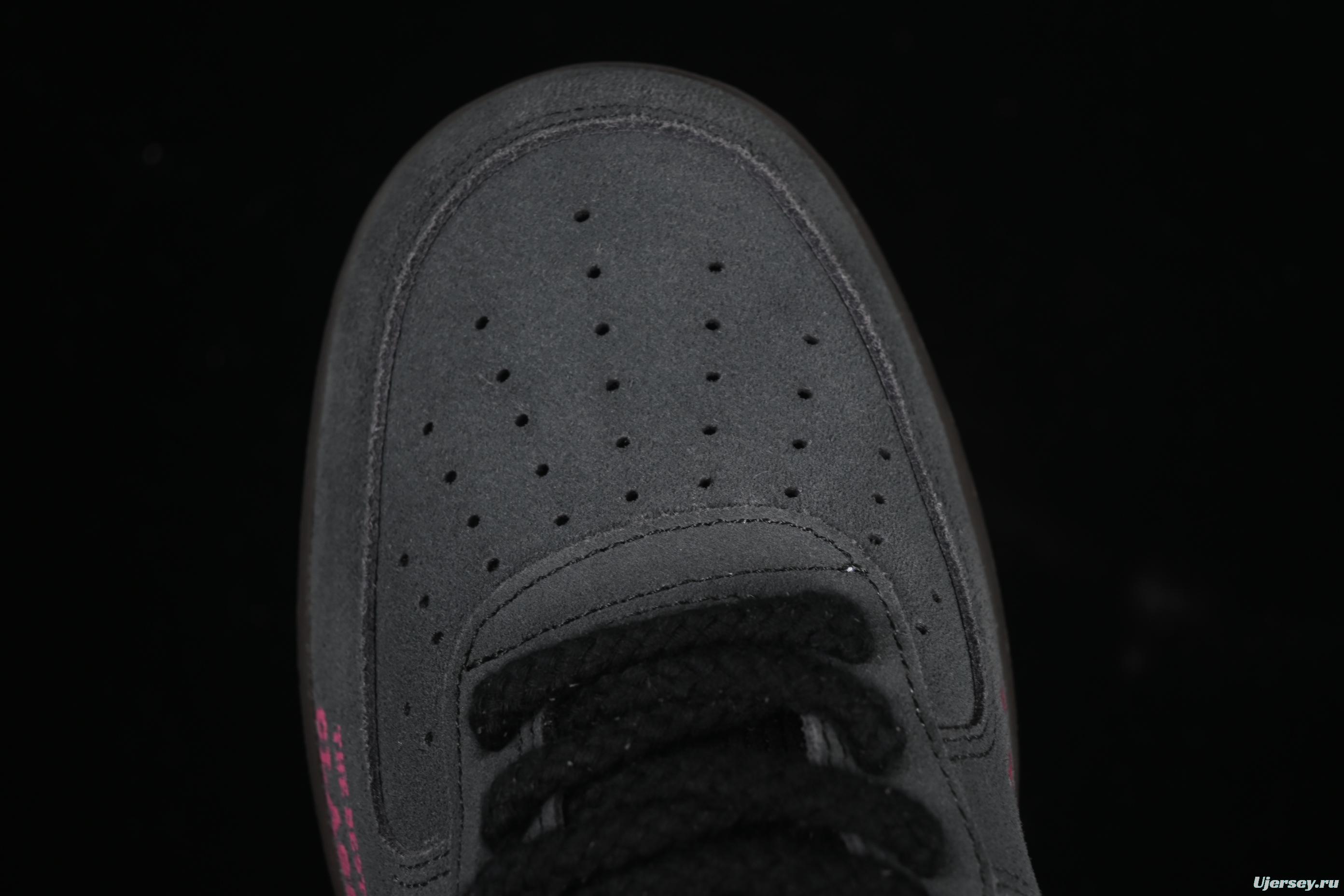 Nike Air Force 1'07 Low "Black Pink" Limited Edition Sneakers with Heart Design - DO6730-010